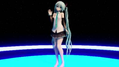 【MMD】裸足露背式miku 积乱云涂鸦